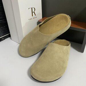The Row Tan Suede Slip-On Shoes